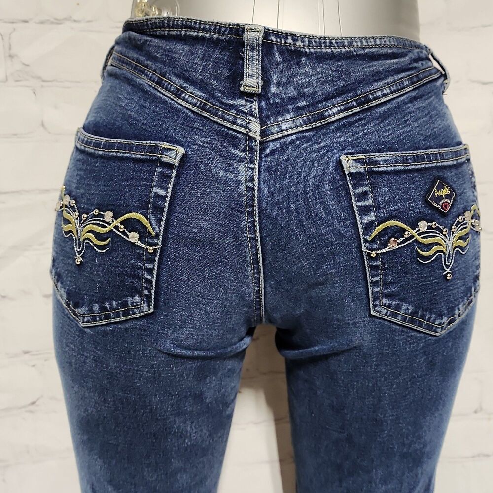 Vtg Angels embellished boot cut jeans